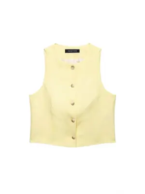 Image de Ensemble Chic Jaune Beurre pour Femme - Look Décontracté Élégant