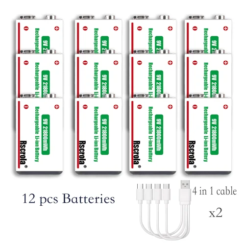 12 pz 9v baterías