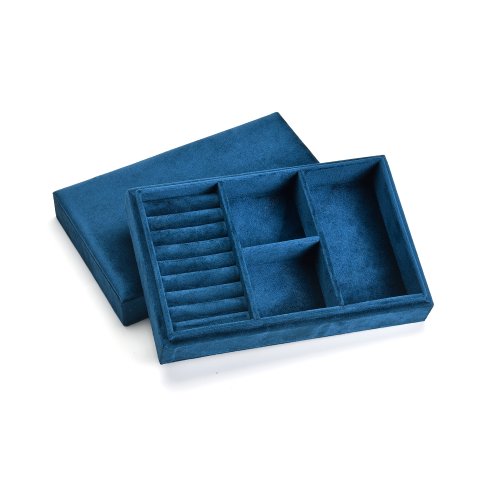 Image de Boîte de Rangement Bijoux Portable en Velours