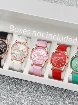 Image de Montre Femme Élégante en Cuir - Style Roma