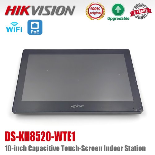 Immagine di Citofono Video Hikvision DS-KH8520-WTE1 con Schermo Touch da 10 Pollici