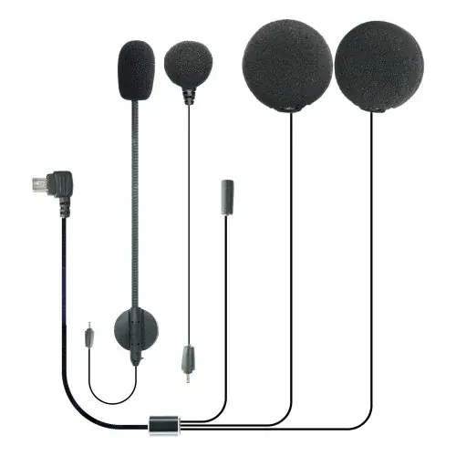 Image de Kit micro et haut-parleurs filaires Fodsports pour intercom moto FX8 Air et FX8 Pro