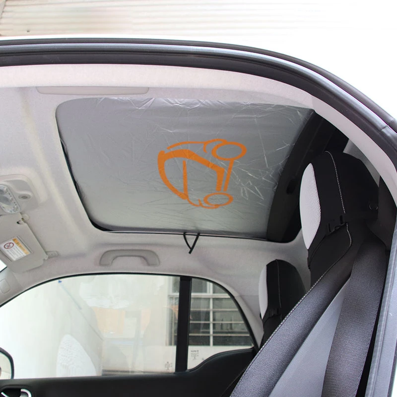 Imagen de Parasol con protección UV para ventana de coche, parasol para techo, accesorios de estilo para Mercedes Smart Fortwo Forfour 453 451