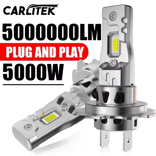 Imagen de Bombillas LED H7 y H4 de Alta Potencia 6500K, 5000000 Lúmenes, 12V/24V, Tecnología CSP para Faros Turbo - Ideal para Coches y Camiones
