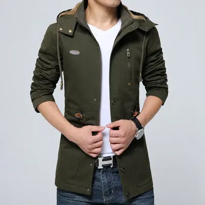 Image de Manteau Homme Coupe-Vent Peluche Automne-Hiver