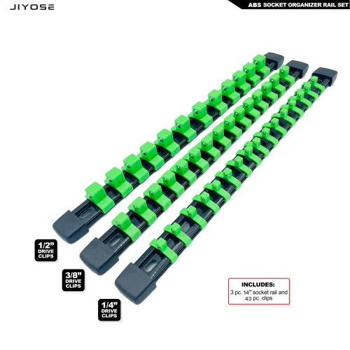 Zdjęcie Organizer gniazd ABS 1/2 cala 3/8 cala i 1/4 Clip Drive Uchwyty na szyny gniazd Wytrzymałe stojaki n...