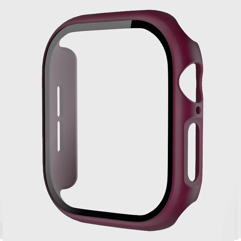 Zdjęcie Szkło + etui do Apple Watch 44mm 40mm 41mm 38MM 42mm 45mm 46mm Osłona ekranu Apple Watch 10 8 7 9 6 SE 5 4 3