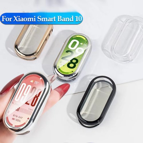 Bild von Weiche TPU-Hülle für Xiaomi Mi Band 10 und Mi Band 9 – Rundum-Schutzhülle mit Bumper-Shell und Displayschutzfolie, kompatibel als Zubehör für Miband Band 10 & 9