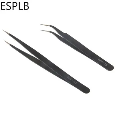 Image de Pincettes ESD Précision - Set de 6 Pièces Antistatiques