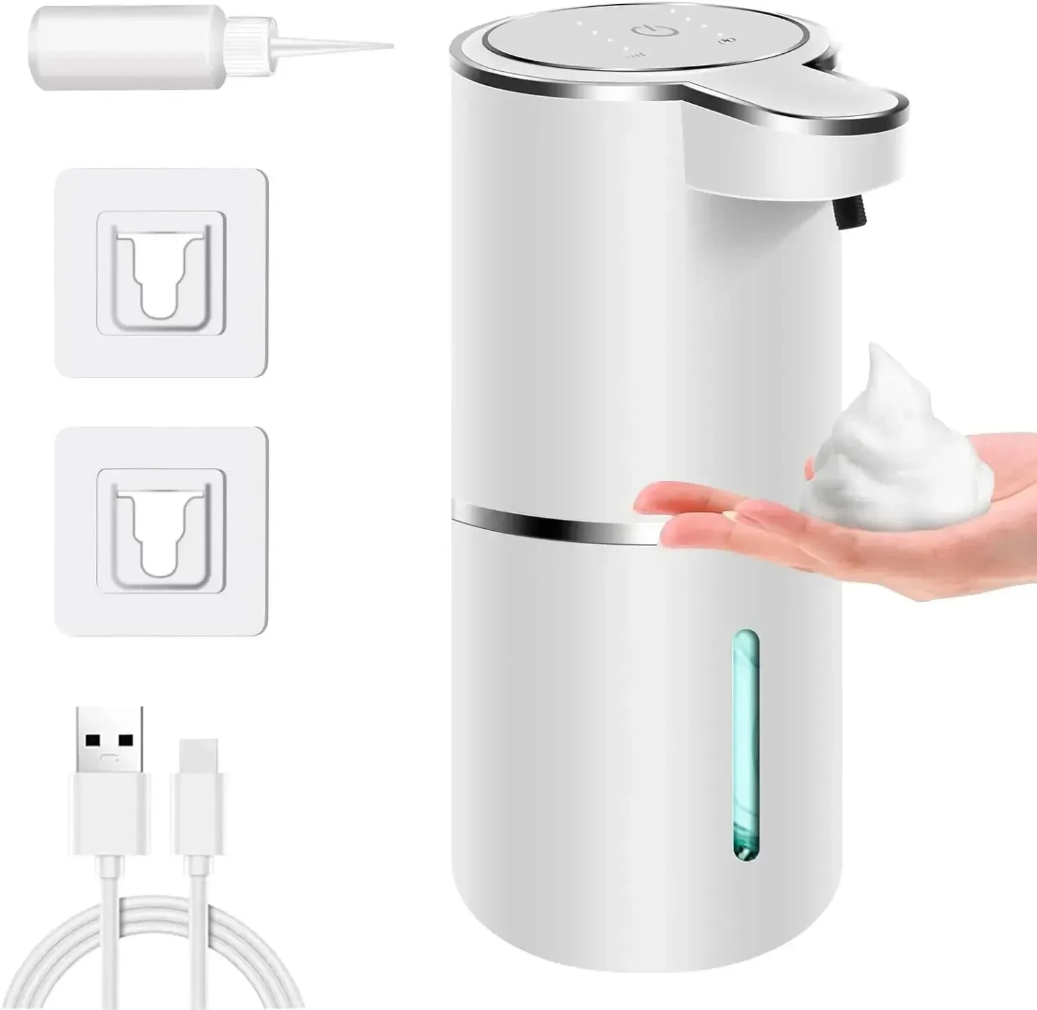 Zdjęcie Automatyczny dozownik mydła Xiaomi Bezdotykowy dozownik mydła w piance 380 ml USB Akumulator elektryczny 4 poziomy regulacji dla domu
