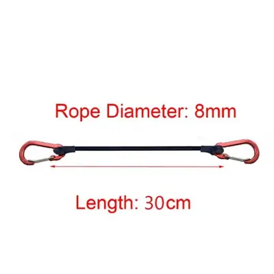 Image de Corde Élastique 8mm avec Crochet - Sangle Extensible pour Porte-Bagages