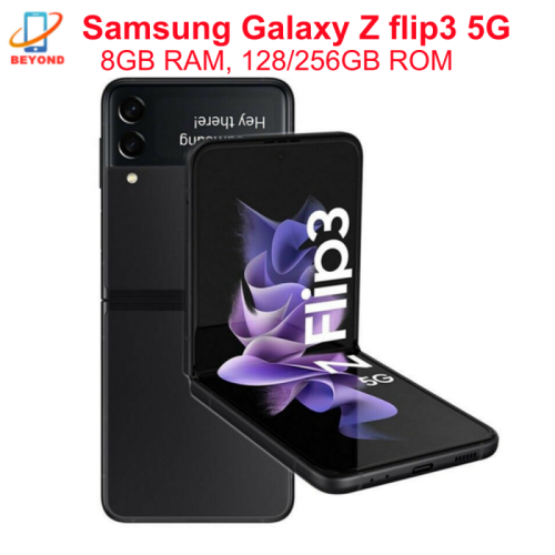 Image of Samsung Galaxy Z Flip 3 Flip3 5G F711U1 F711N F711B 6.7" 8GB 128/256GB NFC Snapdragon Original Unlocked Foldable 99% New Phone