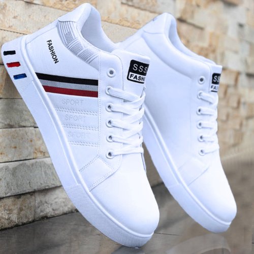 Image of Big Size Korean-Style Men's Casual Sneakers - All-Match Board Shoes for Everyday Wear