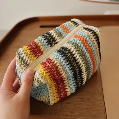 Image de Sac à Cosmétiques Tricoté Coloré