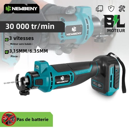 Afbeelding van NewBeny Borstelloze Elektrische Gipsplaatzaag met 3 Versnellingen – Snelle en Precieze Uitsnijding voor Sheetrock en Houtbewerking, Geschikt voor Makita Batterij