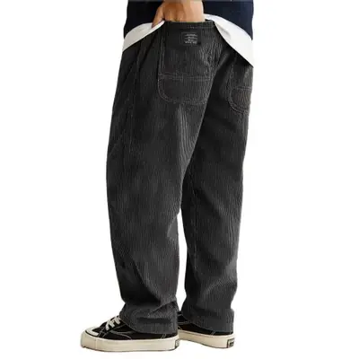 Image de Pantalons Velours Côtelé Homme Style Américain