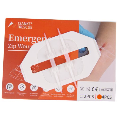 Image of Natural Healing Wound Closure Zipper Bandage – Fast, Sterile, and Portable Hemostatic Patch for Outdoor First Aid