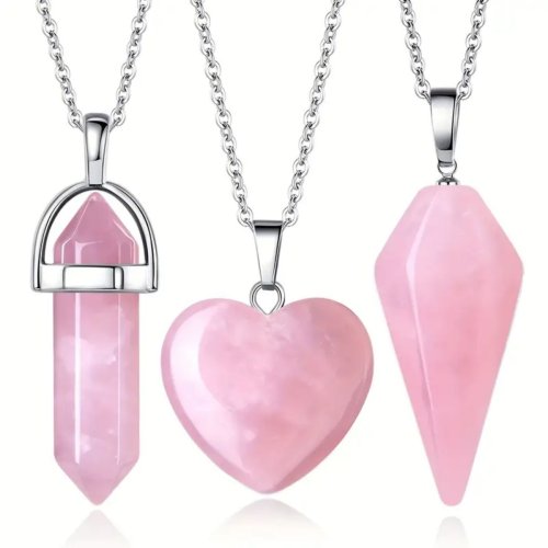 Image de Collier Quartz Rose - Énergie Spirituelle & Reiki