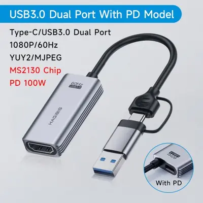 Image de Capture Vidéo USB 3.0 HDMI vers USB-C - Streaming & Enregistrement