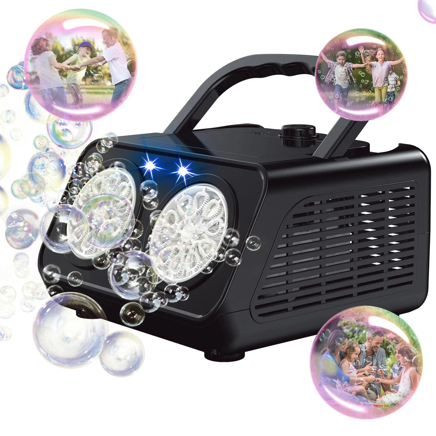 Image of Portable Handheld Bubble Machine for Kids – Automatic Outdoor Bubble Blower with Built-in Water Reservoir, Perfect for Parties, Weddings, and Garden Fun