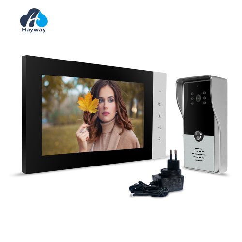 Image of Wired Video Intercom System Kit with 1200TVL IR Camera, Rainproof Doorbell Phone, and Call Panel for Home, Villa, and Building Security