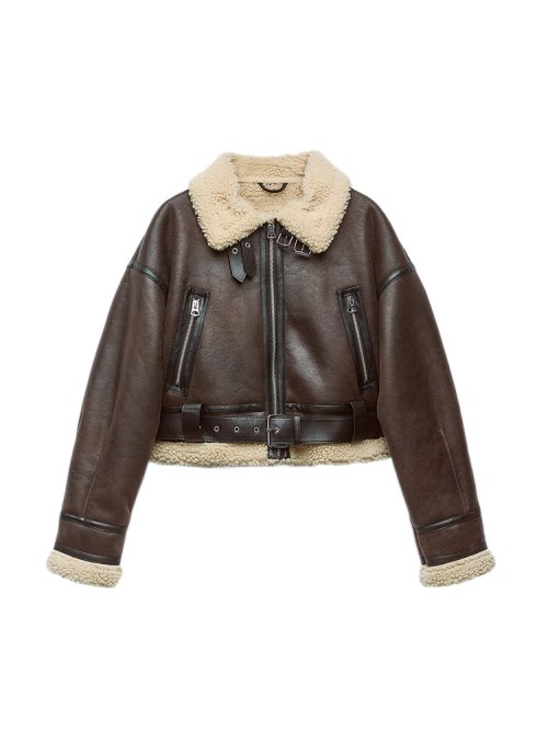 Image of Stylish Autumn Winter Women's Warm Loose Faux Lamb Fur Short Coat with Retro Zipper Splice Design – Trendy Streetwear Outerwear for Fashion-Forward Ladies