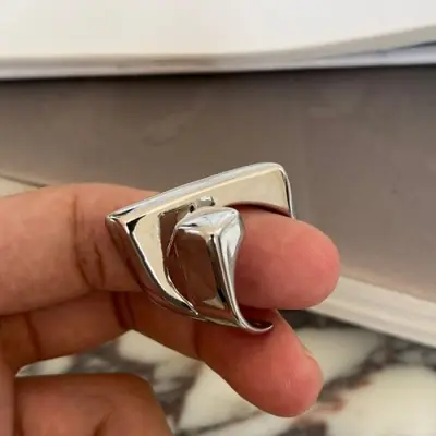 Image de Bague Punk Asymétrique en Argent 925 doré