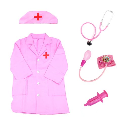 Imagen de Juguetes simulados de médico y enfermera para niños, juego de simulación de rol, juego rosa, juegos interactivos para niños, regalos de cumpleaños para niñas, TMZ