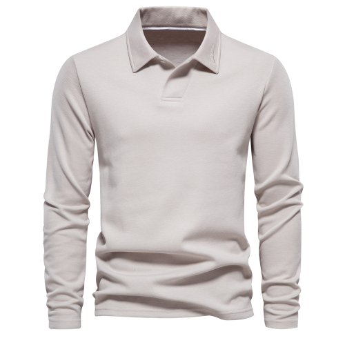 Image of Men's Embroidered Polo Shirt with Turn-Down Collar – Premium Casual Luxury Golf Wear