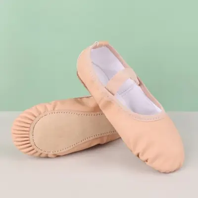Image de Pantoufles de Ballet En Cuir PU pour Danseurs
