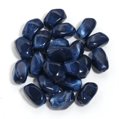 Image de Perles Acryliques Bicolores Irregular - Lot de 20