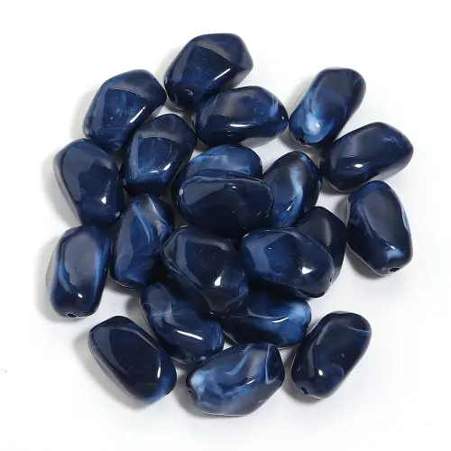 Image de Perles Acryliques Bicolores Irregular - Lot de 20