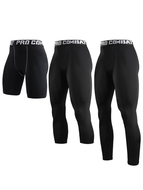 Bild von Herren Kompressionshose – Atmungsaktive Sportleggings mit schnelldry-Effekt für Laufen, Training und Fitness