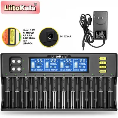 Image de Chargeur Universel LiitoKala 14 Ports - Pour Toutes Piles