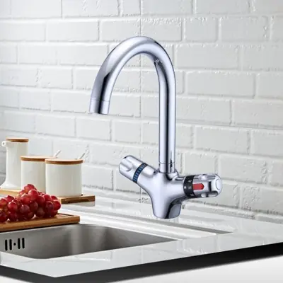 Image de Robinets de Cuisine Thermostatiques - Design Élégant & Pratique