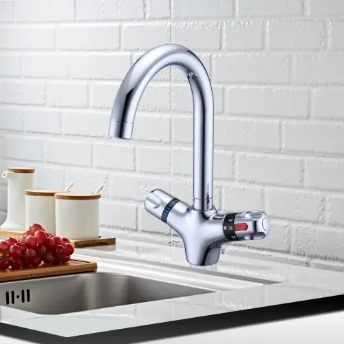 Image de Robinets de Cuisine Thermostatiques - Design Élégant & Pratique