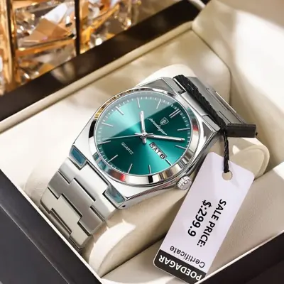 Image de Montre Homme Luxe Étanche avec Date et Lumineuse