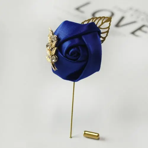 Image de Boutonnière Homme Mariage - Élégance en Soie Rose