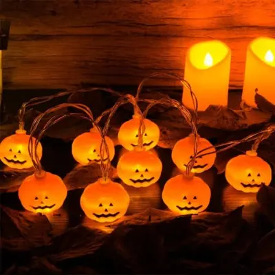 Image de Guirlande Lumineuse Citrouille 3D - Déco Halloween
