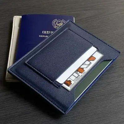 Image de Couverture de Passeport Unisexe en Cuir PU Imperméable