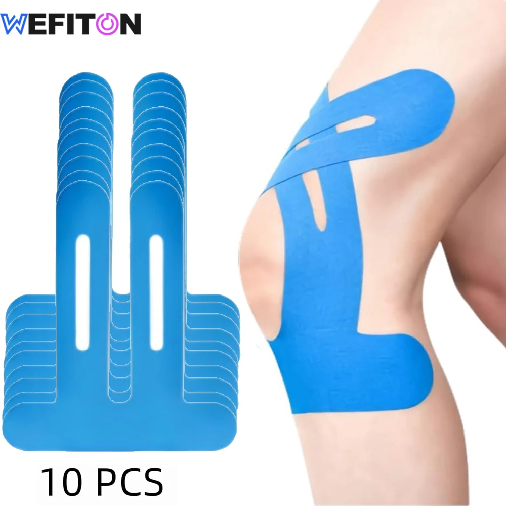 Afbeelding van 10 STKS Kinesiologie Tape voor Knieën, Waterdicht en Elastisch, Ademende Knie Tape, Atletische Tape Bieden Ondersteuning & Stabiliteit voor Hardlopen