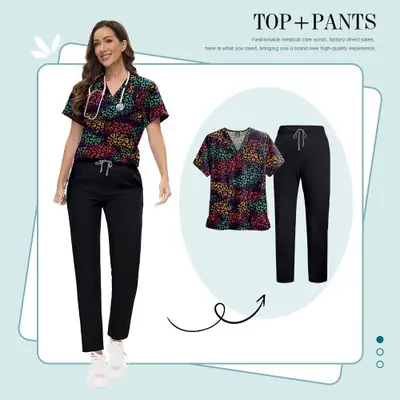 Image de Uniforme Médical Femme 2 Pièces - Élégant & Professionnel