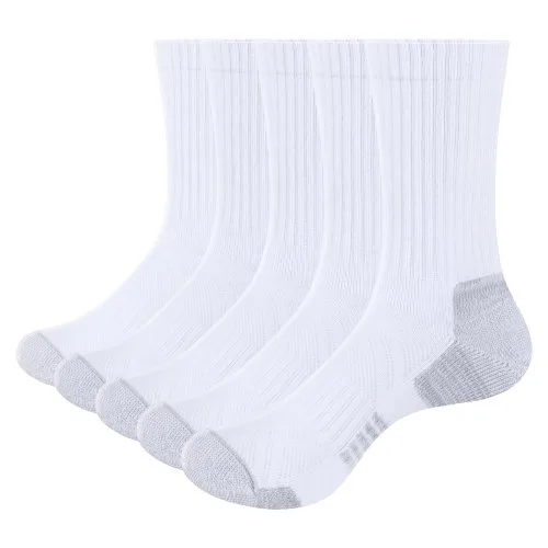 5 Pairs New White