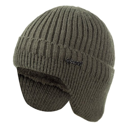 Imagen de Gorro de Invierno con Protección para los Oídos, Suave y Elegante para Hombres y Mujeres, Gorro Clásico de Punto con Orejeras, Caliente y Cómodo