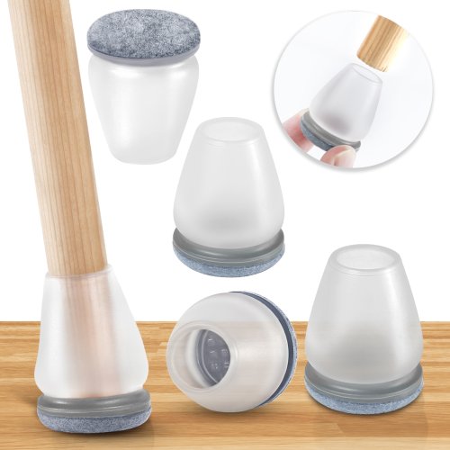 Imagen de Protectores de Suelo para Patas de Muebles - Gris, 16 Unidades