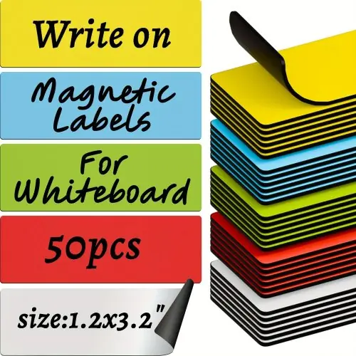 Image de Étiquettes Magnétiques Colorées - 50 pcs