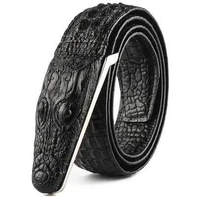 Image de Ceinture Homme Luxe Cuir Crocodile - Élégance & Qualité