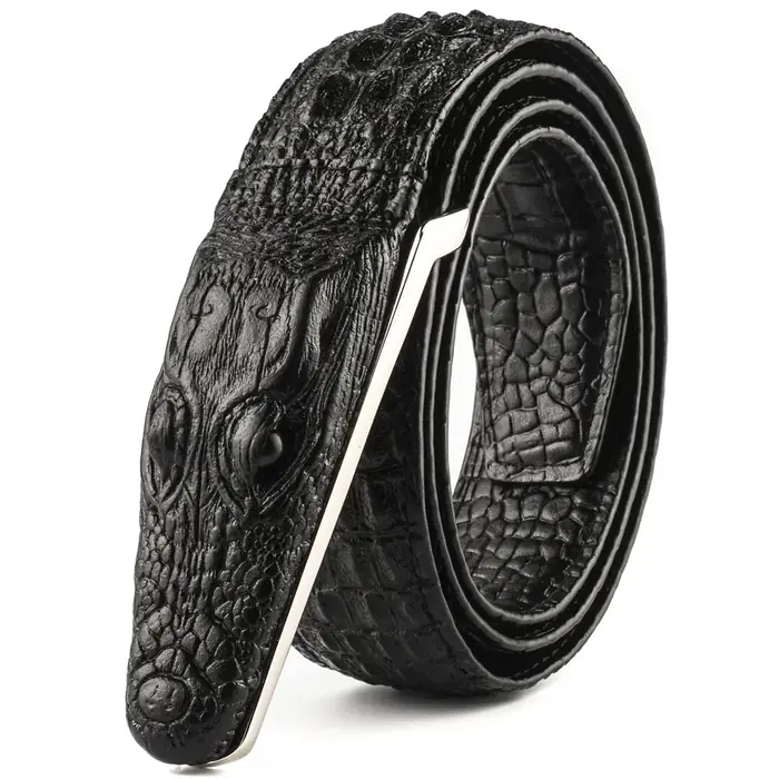 Image de Ceinture Homme Luxe Cuir Crocodile - Élégance & Qualité