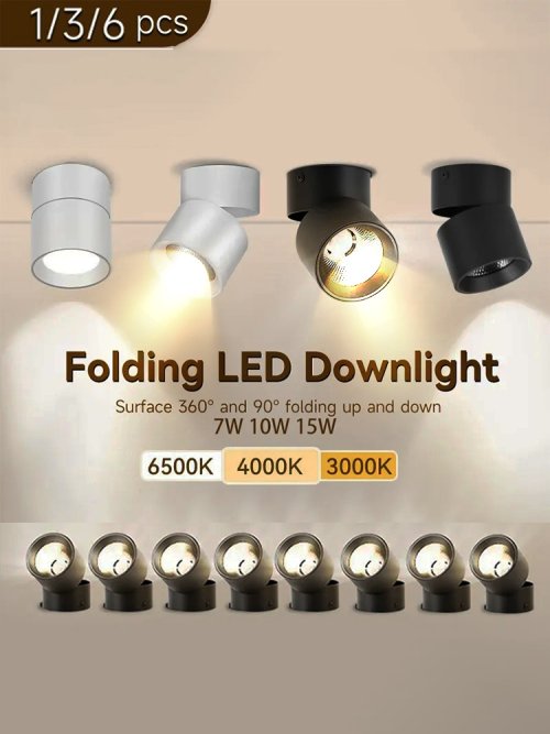 Image of LED Downlight 3 Colour Change Home-Appliance Decor Spotlight Indoor Ceiling Lamps Room Fixtures Bedroom Lustre Lights Led Spot