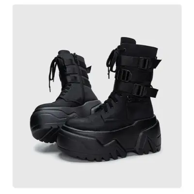Image de Bottines Femme Cuir Automne - Semelle 9cm Respirantes & Élégantes